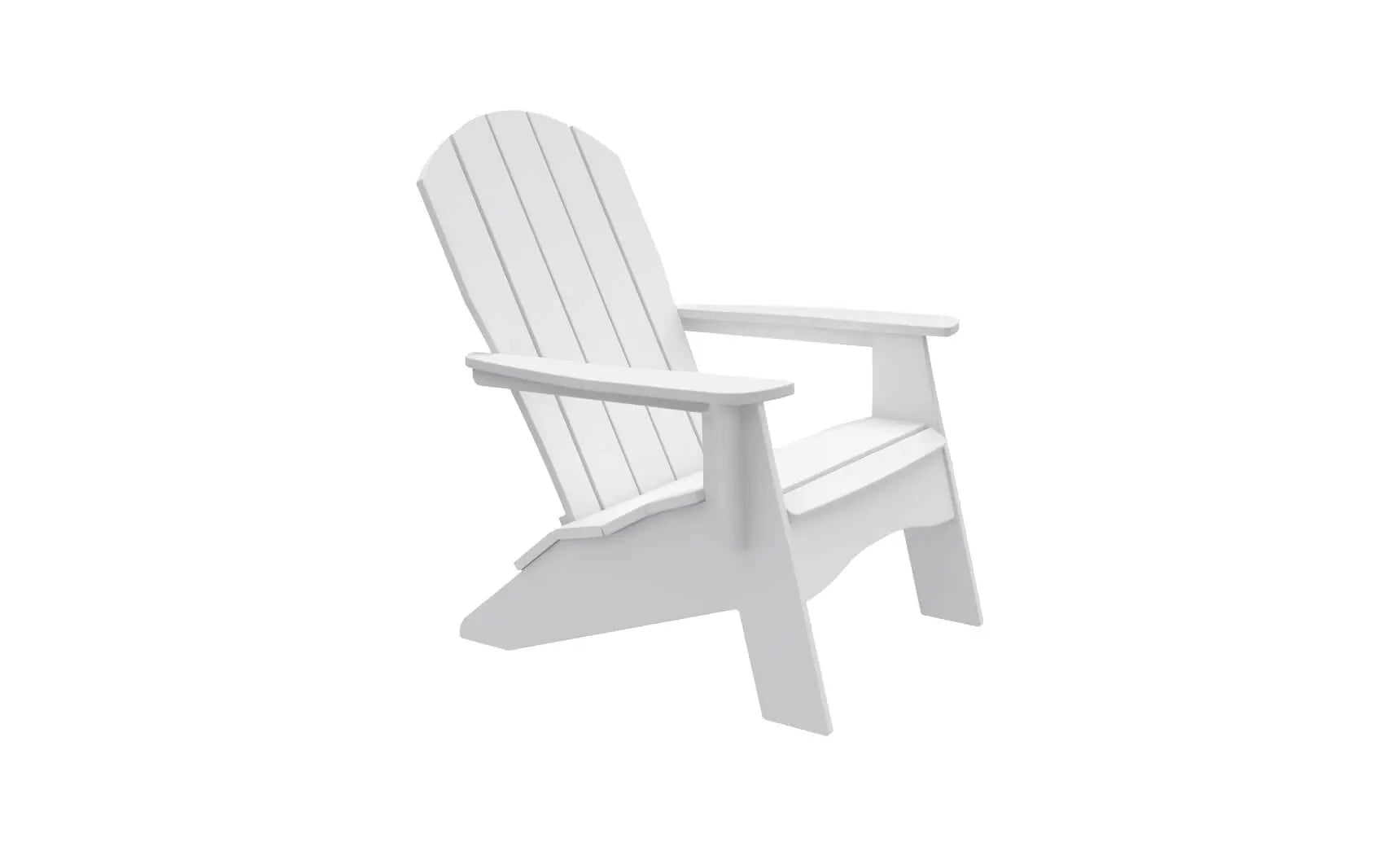 Legacy Adirondack wooden rocking chair with curved back and armrests