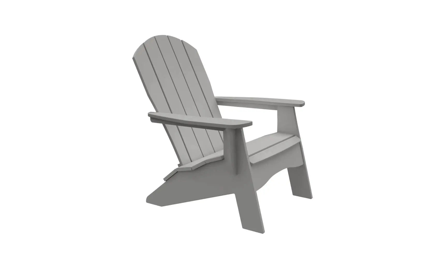 Legacy Adirondack wooden rocking chair with curved back and armrests