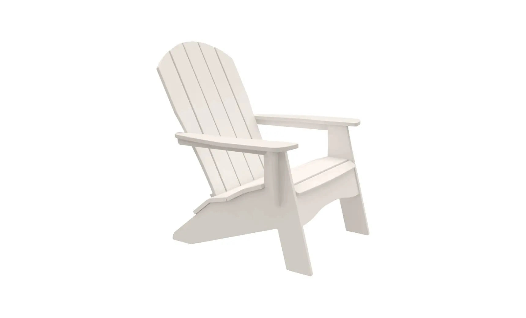 Legacy Adirondack wooden rocking chair with curved back and armrests