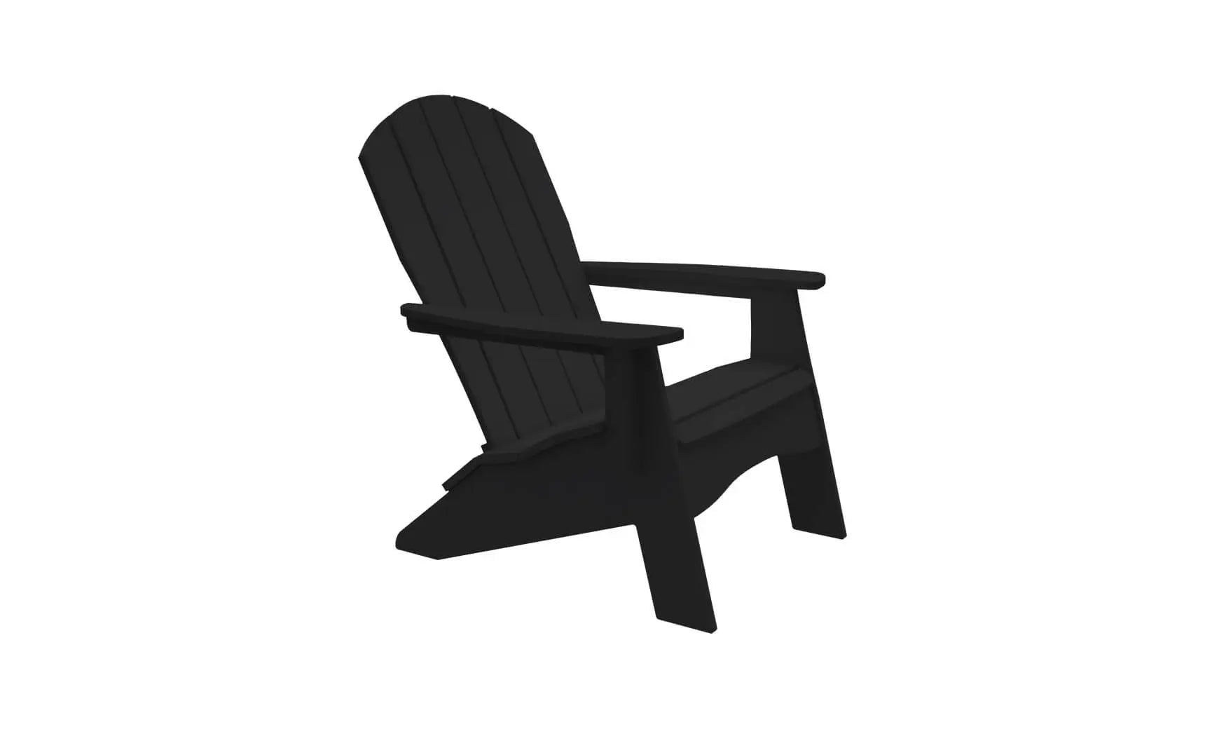 Legacy Adirondack wooden rocking chair with curved back and arms in weathered finish