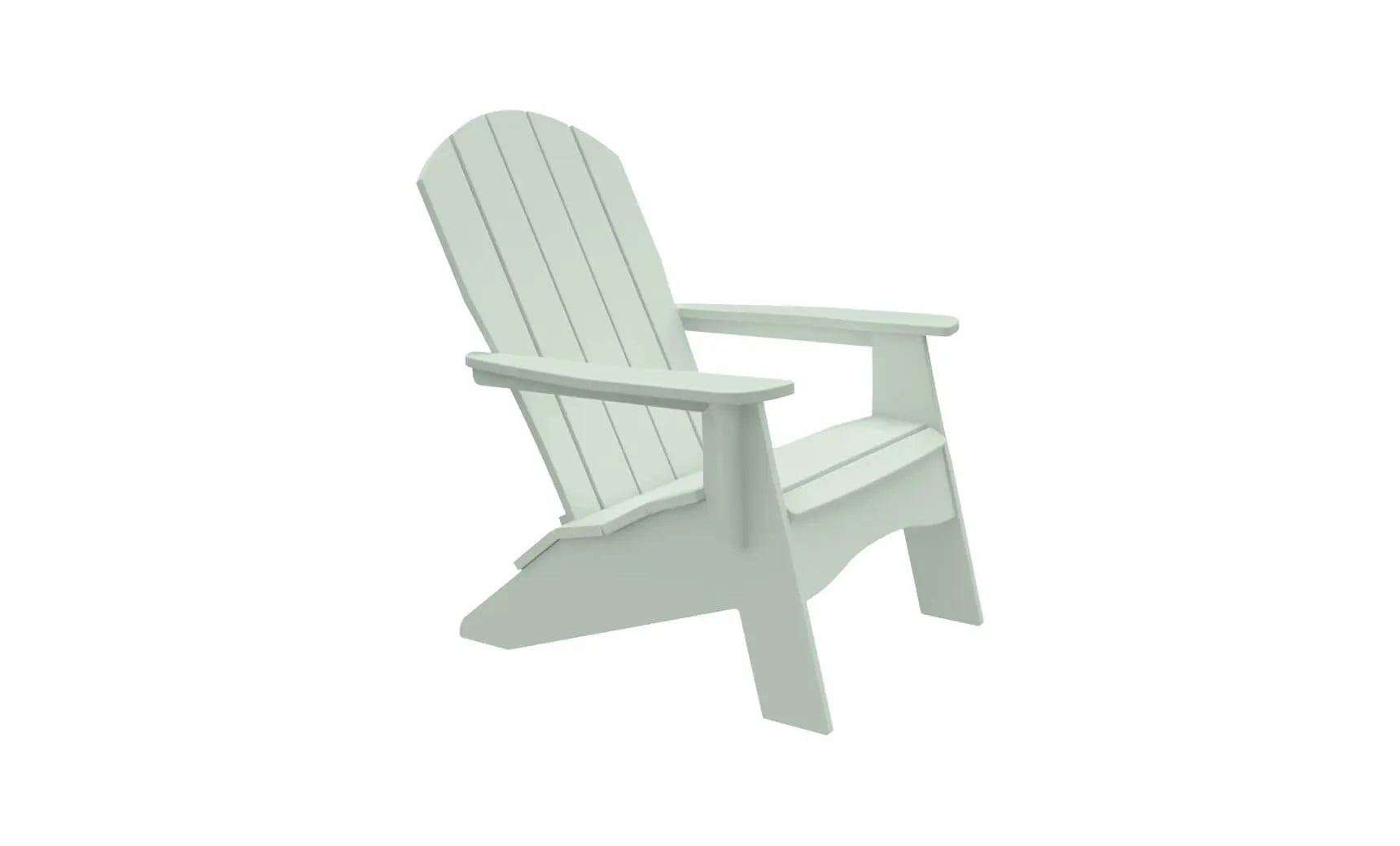 Legacy Adirondack wooden rocking chair with curved back and armrests
