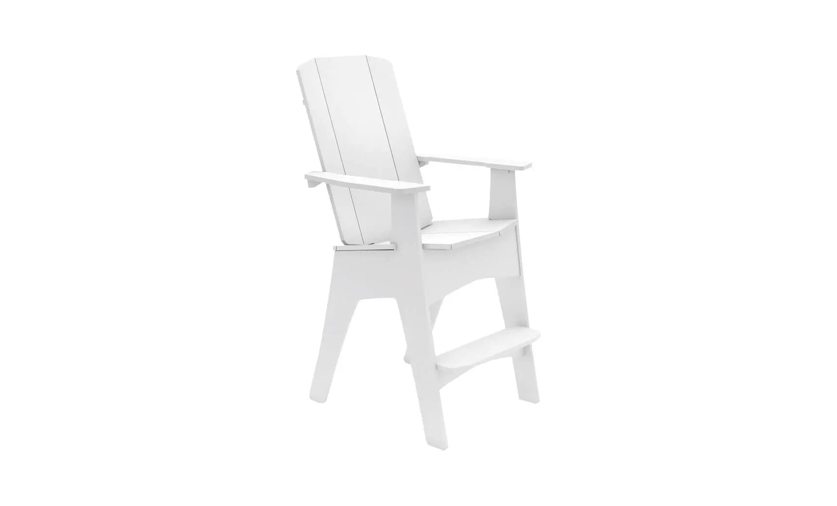Mainstay Adirondack Tall chair in weathered pine finish with high backrest and armrests.