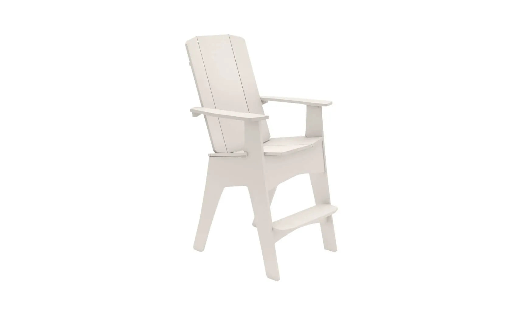 Mainstay Adirondack Tall chair in weathered pine finish with armrests and backrest cushions.