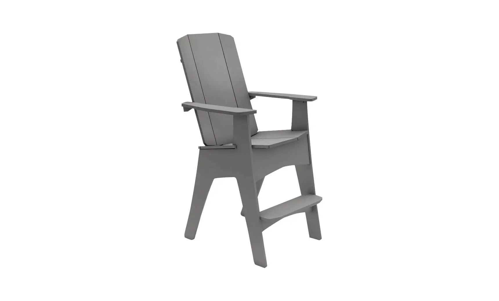 Mainstay Adirondack Tall chair in weathered pine finish with high backrest and armrests.
