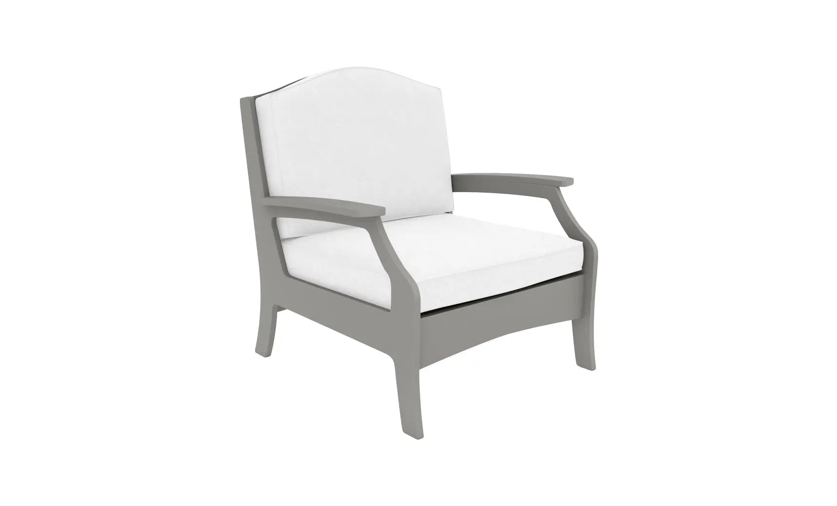 Legacy Club Chair in dark brown leather with curved arms and high backrest
