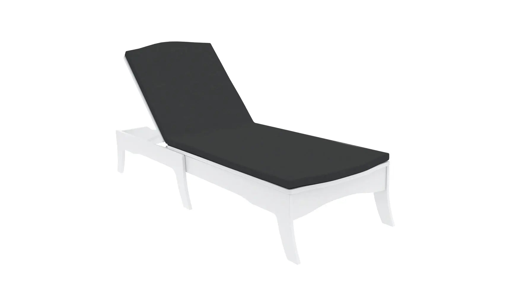 Legacy chaise lounge cushion in soft beige fabric with tufted design and button detailing.