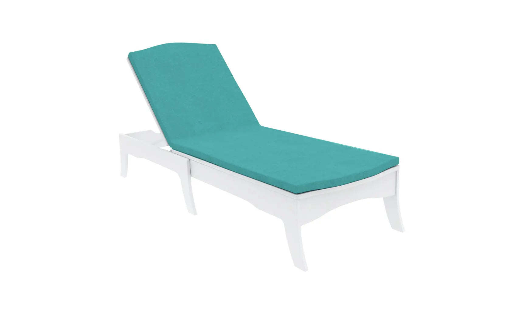 Legacy chaise lounge cushion in soft beige fabric with tufted design and piping details.