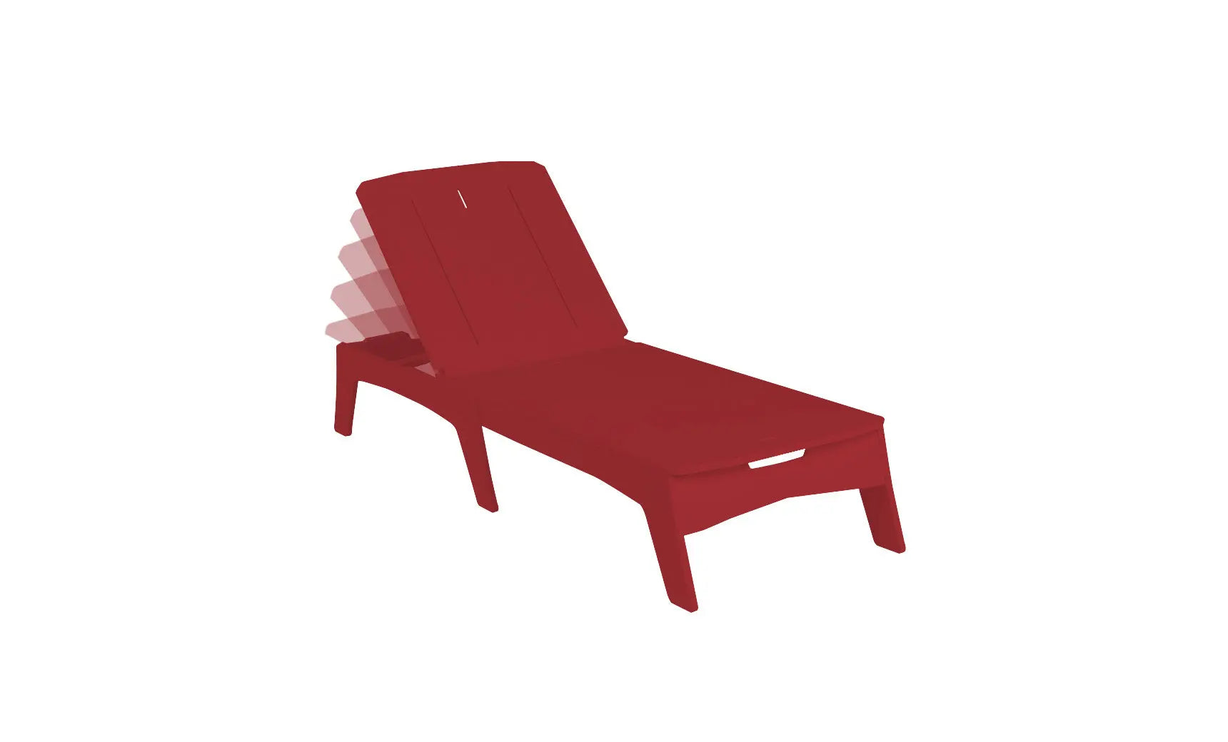 Mainstay chaise lounge in brown leather with armrests and footrest.