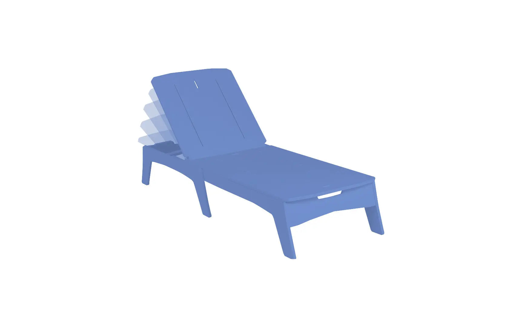Mainstay chaise lounge in brown leather with armrests and footrest.