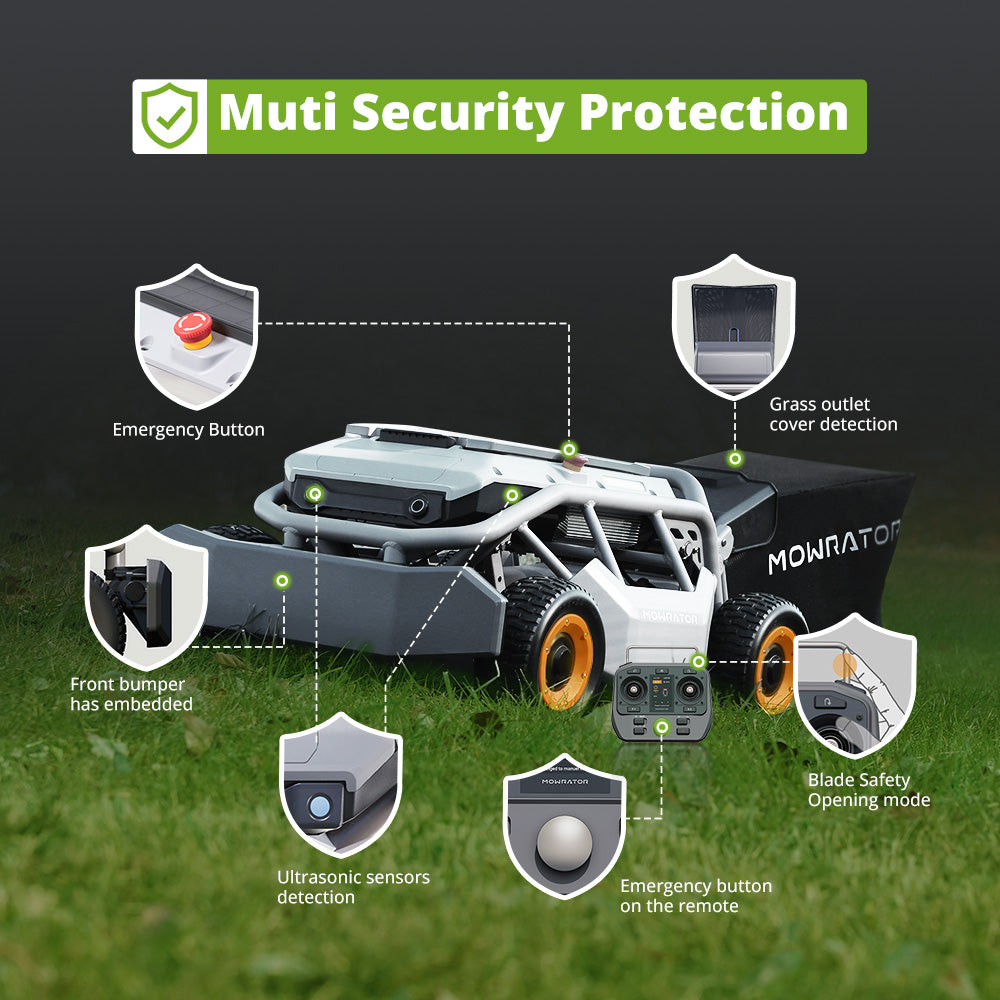 Mowrator S1 Remote Control Lawn Mower 2WD 12Ah Standard Battery