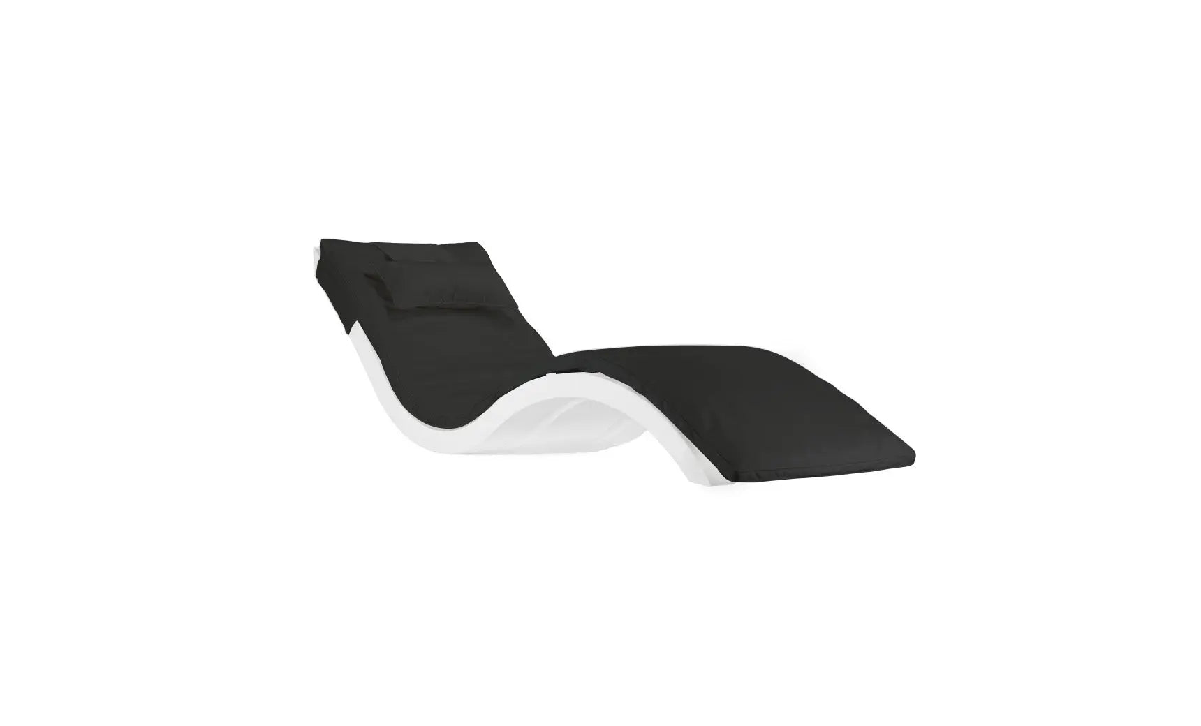 Signature chaise lounge cushion in soft gray fabric with a textured surface and piping detail.