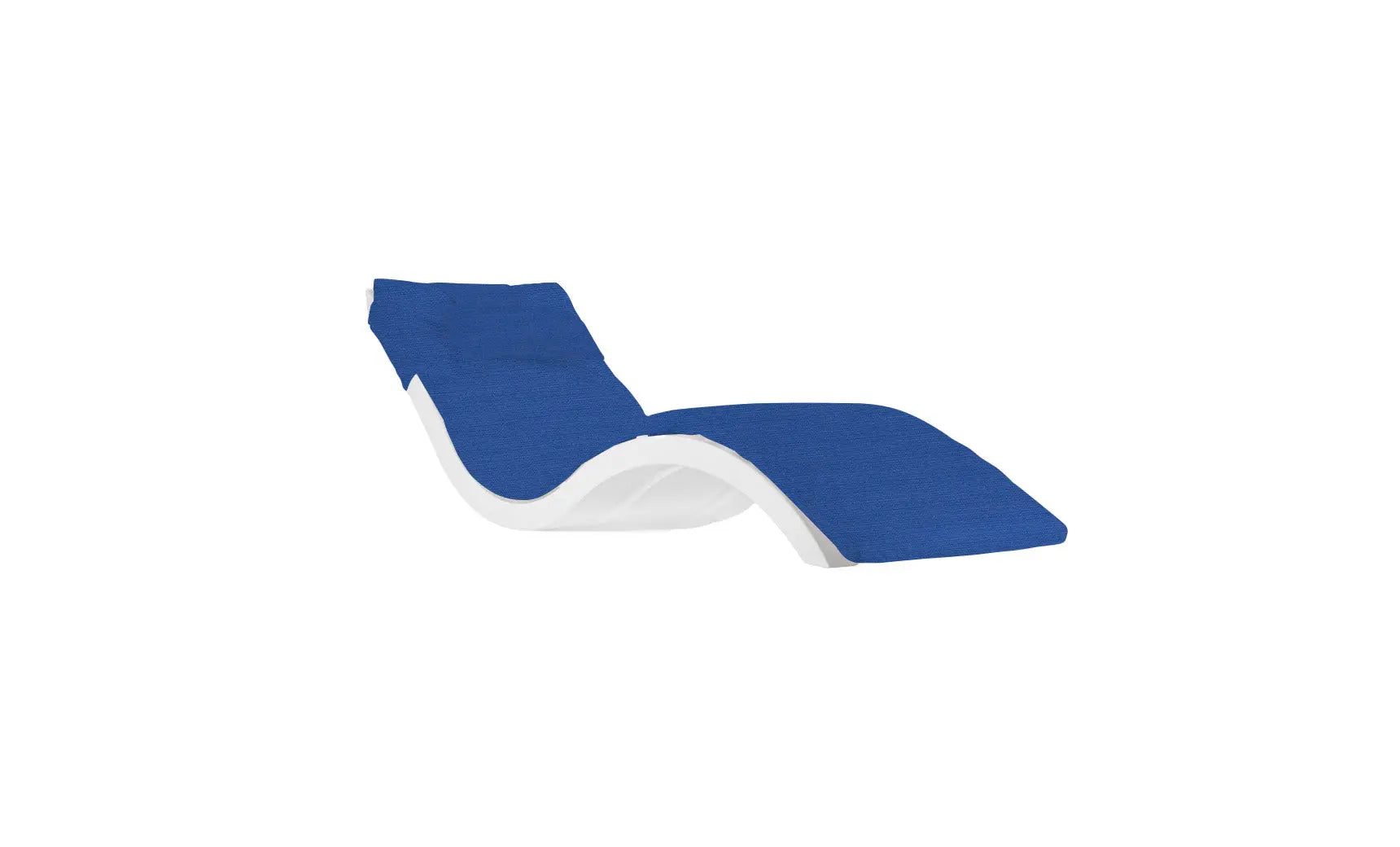Signature chaise lounge cushion in soft gray fabric with a textured surface and piping detail.