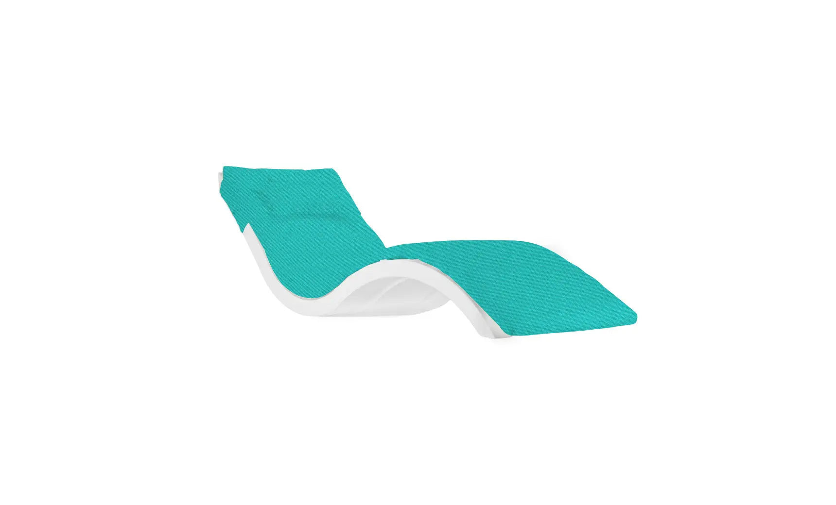 Signature chaise lounge cushion in soft gray fabric with a textured surface and piping detail.