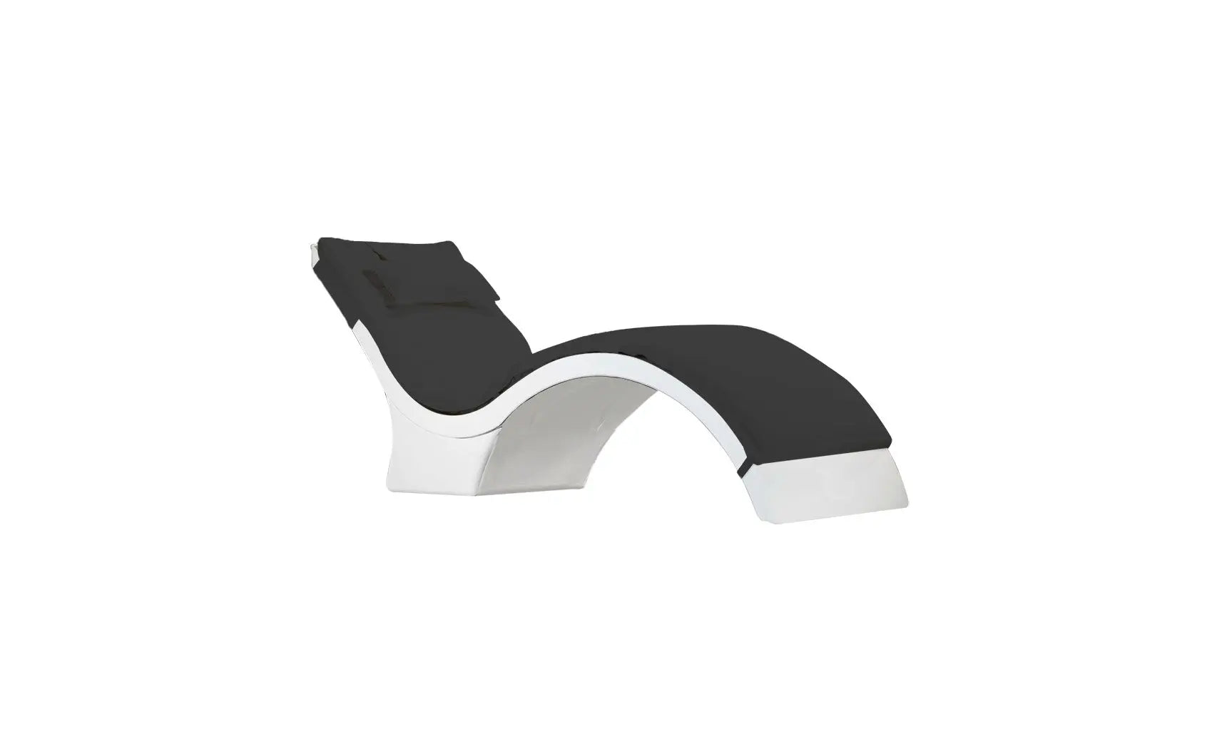 Signature chaise lounge cushion in soft fabric with scalloped edges and button detailing.