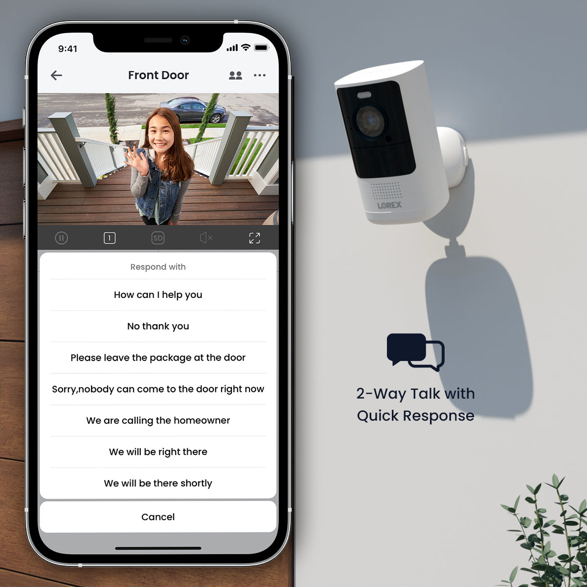 Lorex 4K Wireless Battery-Powered Spotlight Security Camera – Wi-Fi (Cloud-Enabled)