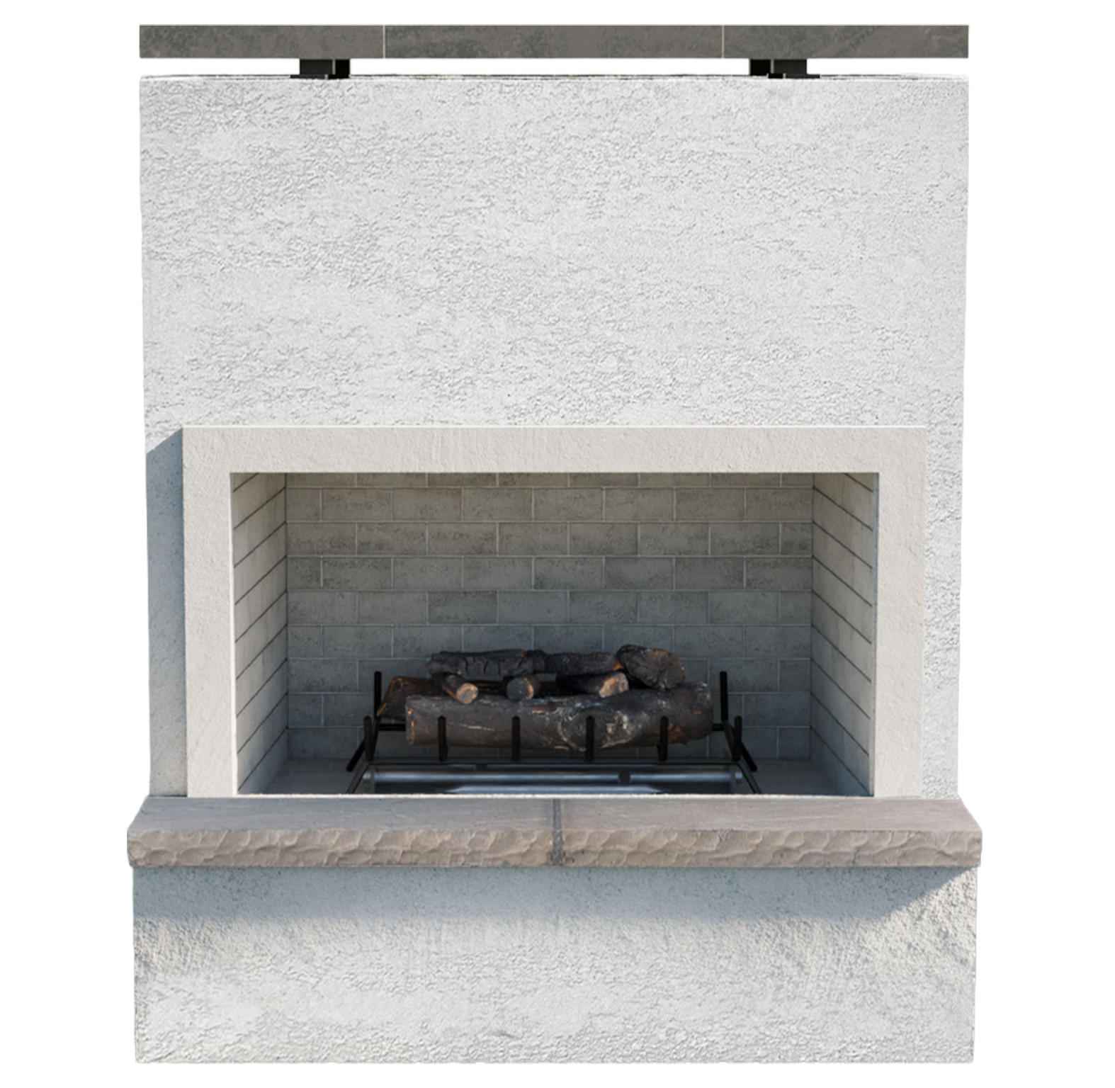 Cal Flame - Monterey Modern Outdoor Gas Fireplace W/ Bottom Mantel - FRP-901-2 | AQVINA World - Aqvina LLC