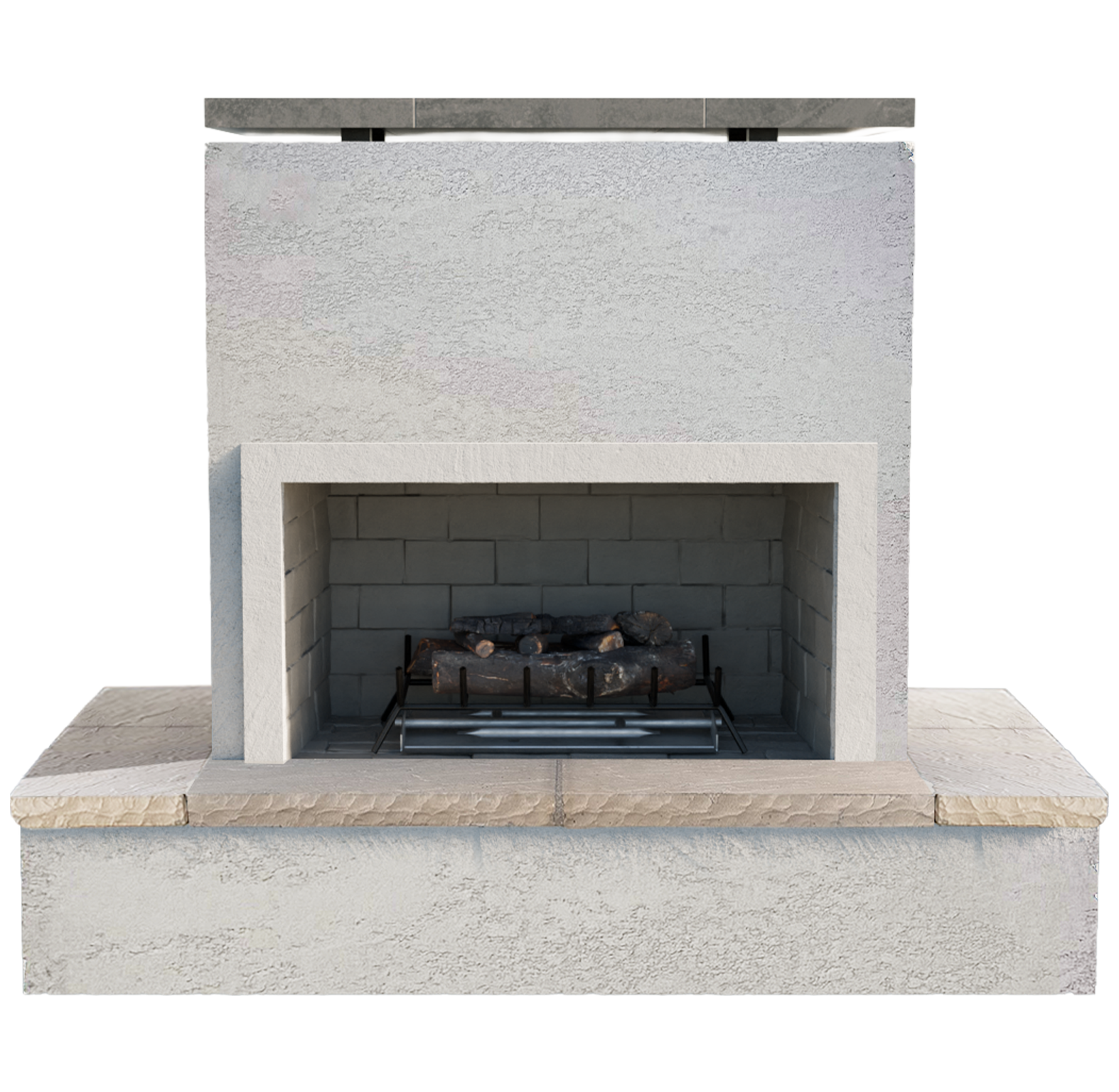 Cal Flame - Sahara Modern Outdoor Gas Fireplace w/ Wrap-Around Mantel - FRP-901-3 | AQVINA World - Aqvina LLC