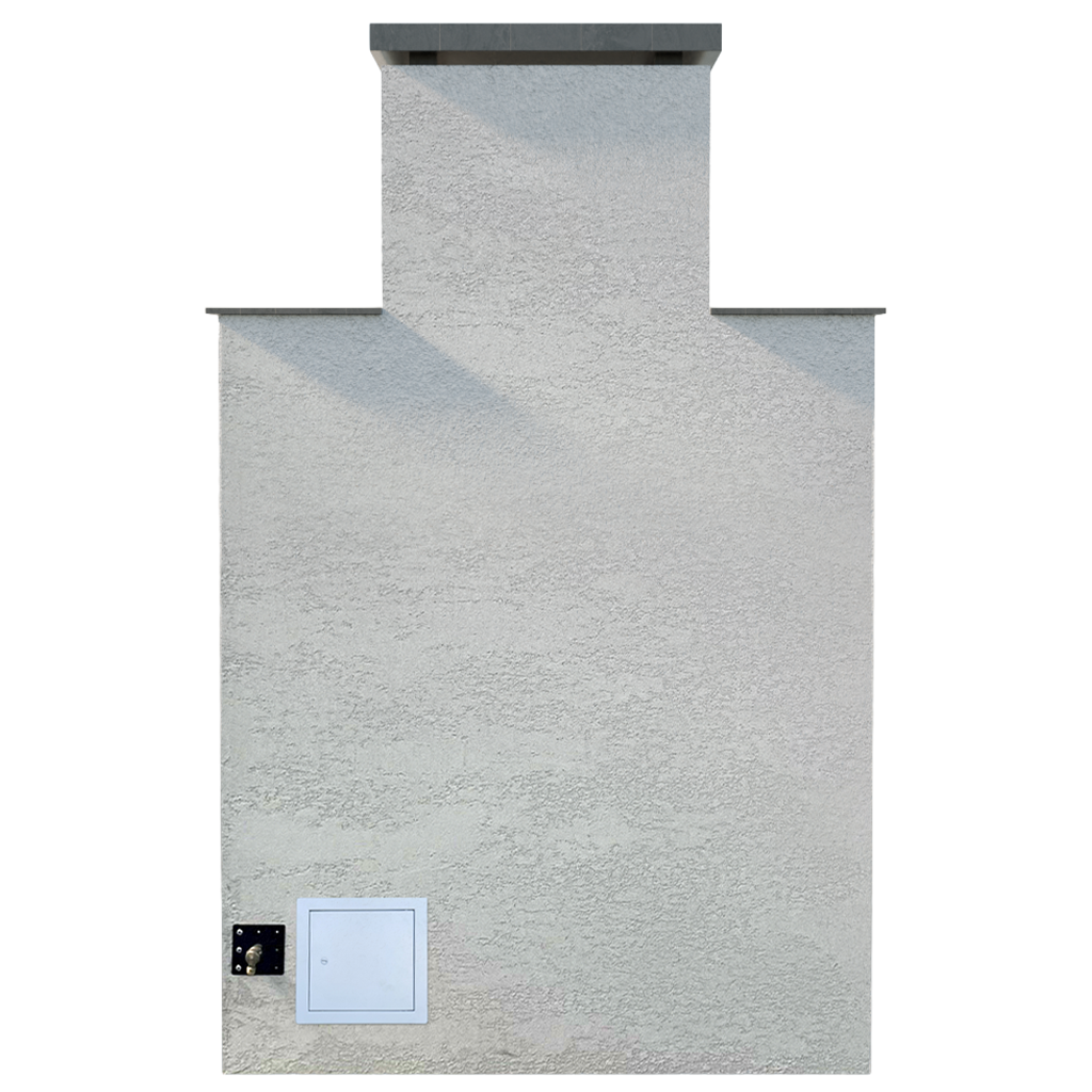 Cal Flame - Cancun Contemporary Outdoor Gas Fireplace W/ Bottom Mantel - | Model: FRP903-2 | AQVINA World - Aqvina LLC