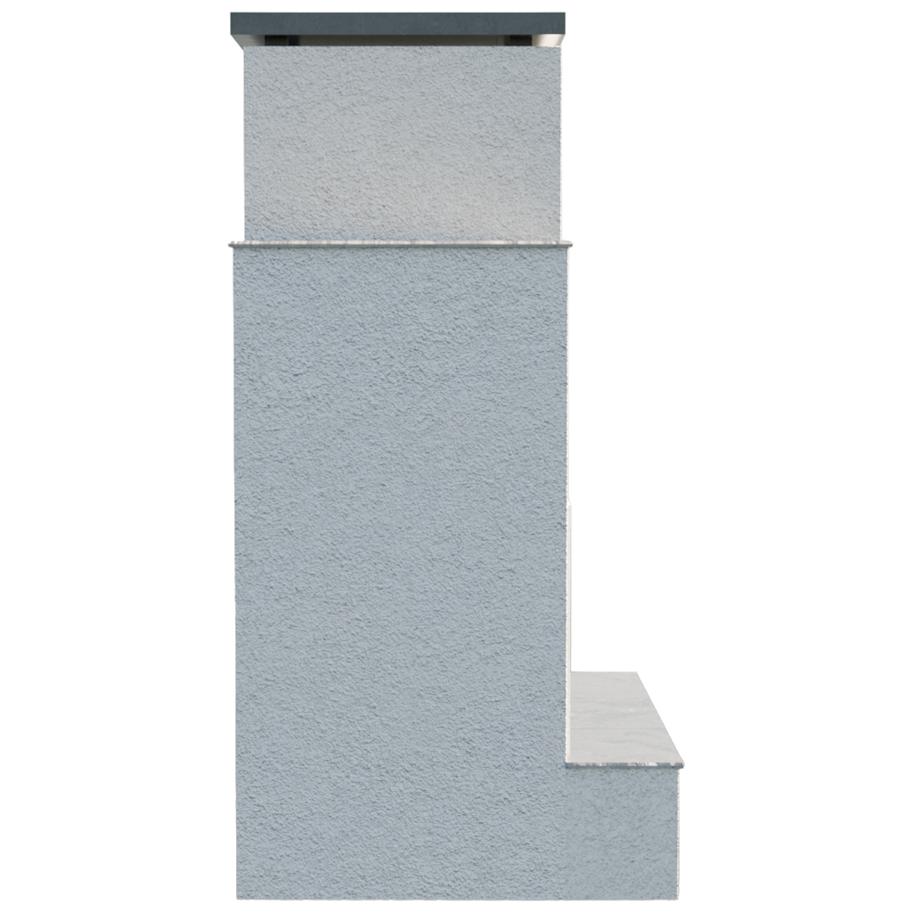 Cal Flame - Cancun Contemporary Outdoor Gas Fireplace W/ Bottom Mantel - | Model: FRP903-2 | AQVINA World - Aqvina LLC