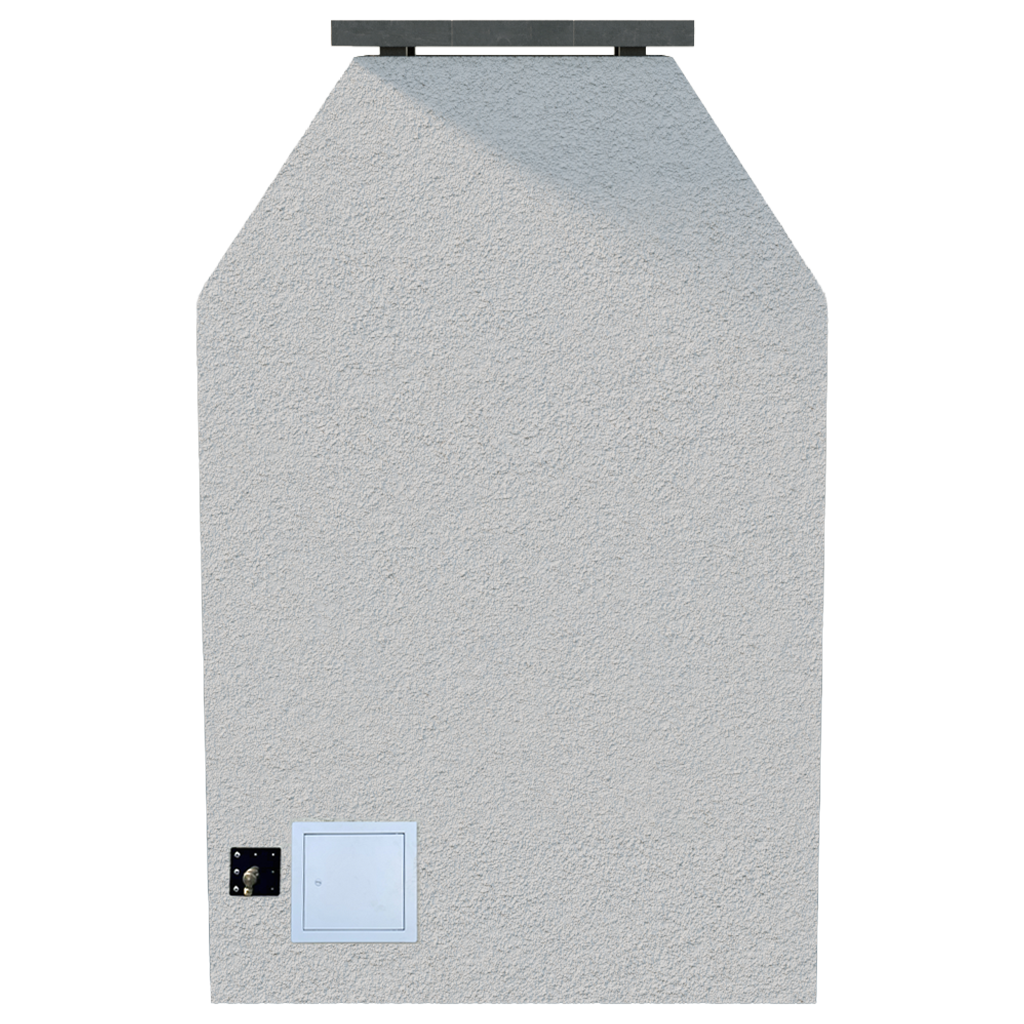 Cal Flame - Durango Modern Outdoor Gas Fireplace w/ Extended Bottom Mantel | Model: FRP905-2 | AQVINA World - Aqvina LLC