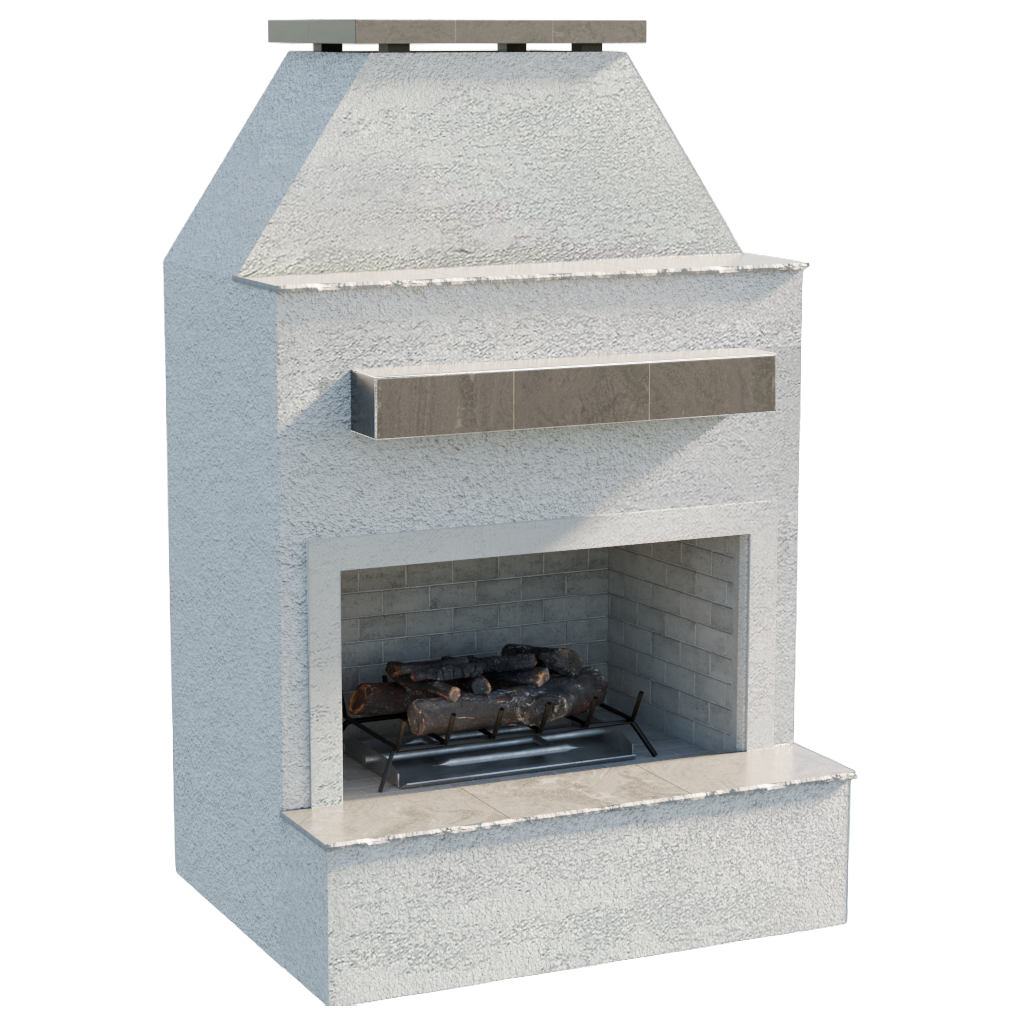 Cal Flame - Durango Modern Outdoor Gas Fireplace w/ Extended Bottom Mantel | Model: FRP905-2 | AQVINA World - Aqvina LLC