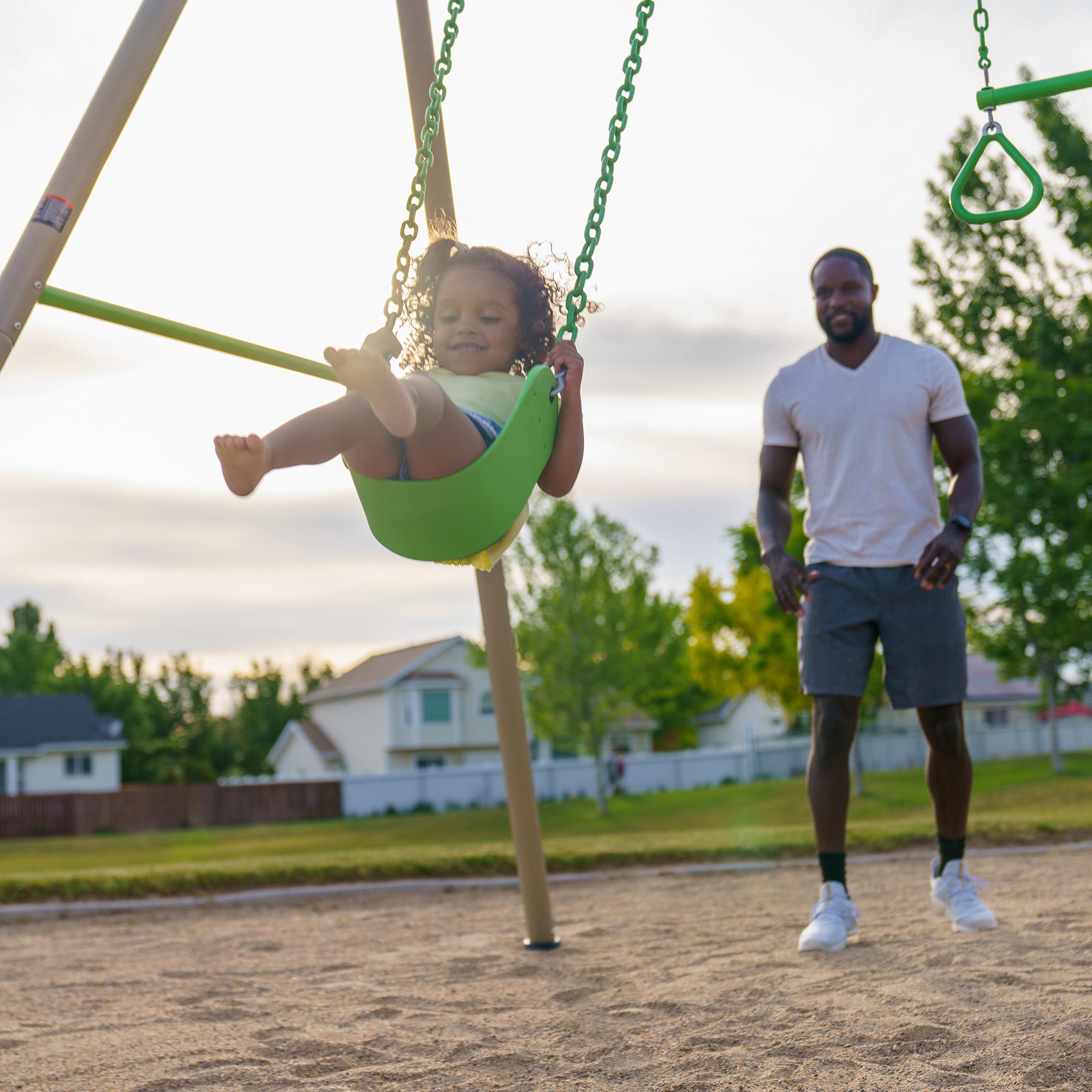 Lifetime Metal Swing Set (Spring Green) - 91206