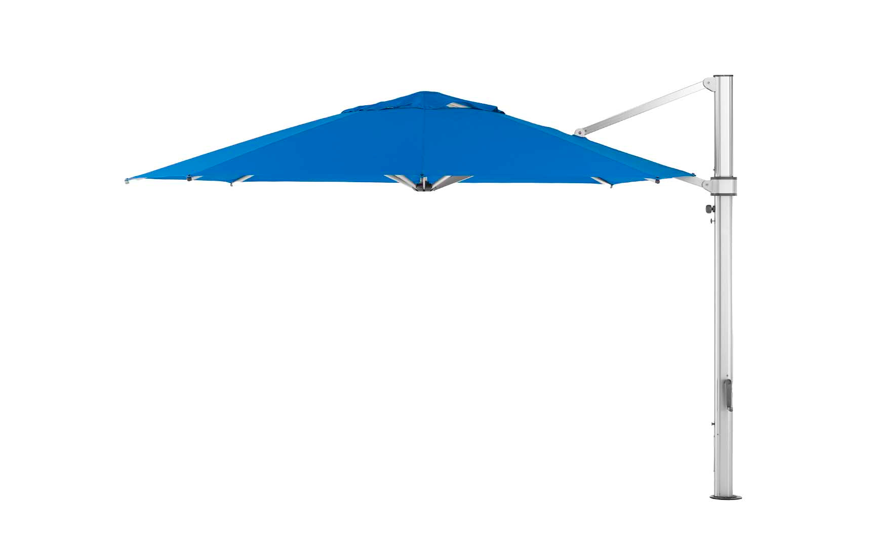 13-foot octagonal umbrella with cantilever design and black canopy