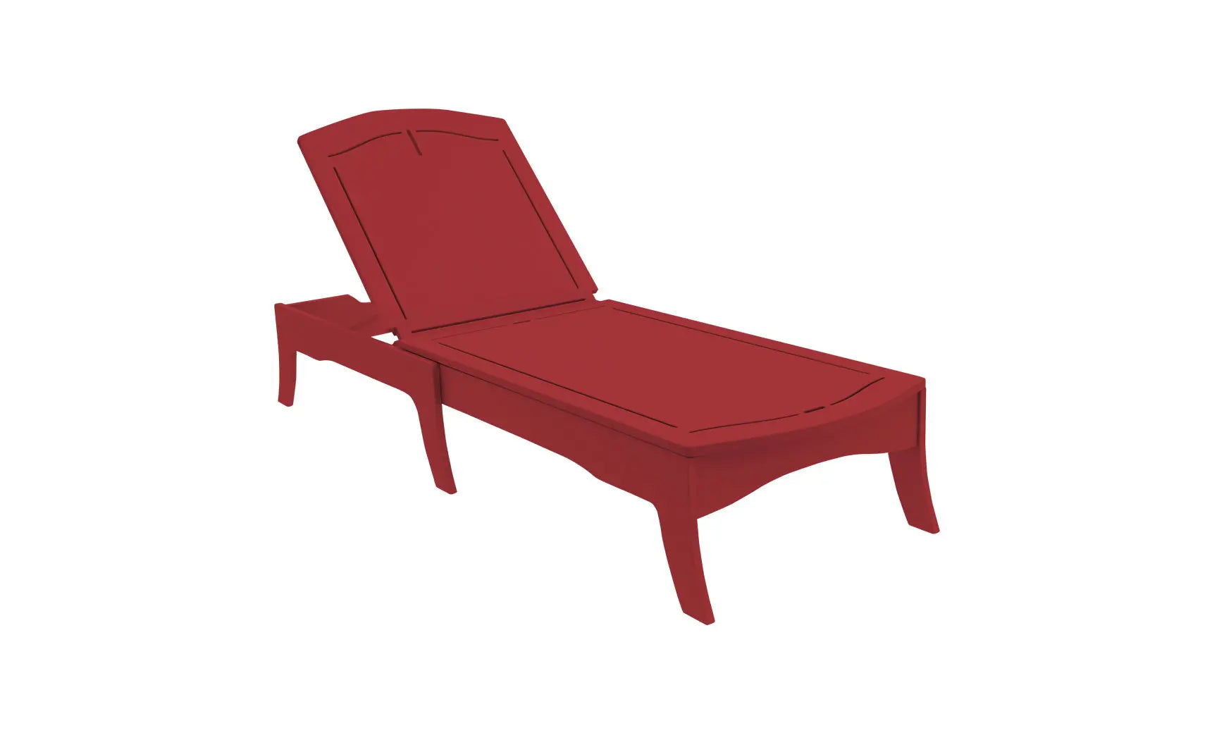 Legacy chaise lounge with brown leather upholstery, wooden frame, and armrests.
