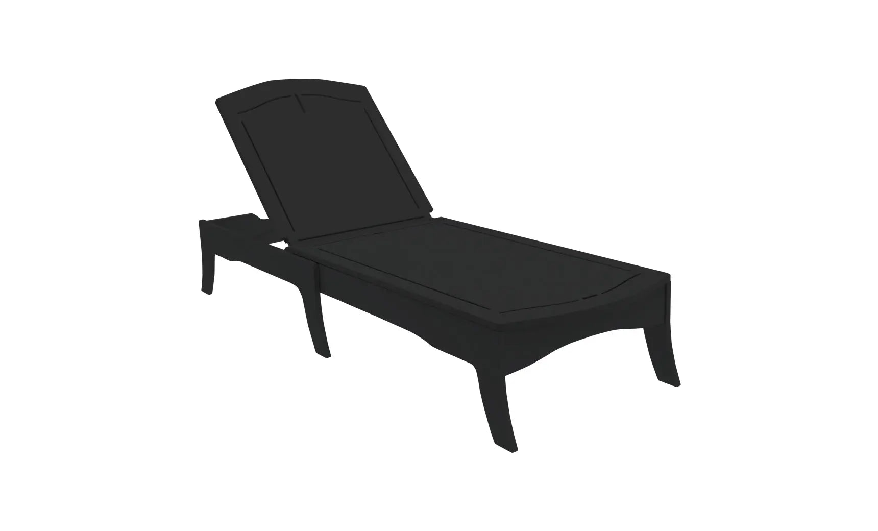 Legacy chaise lounge with brown leather upholstery and wooden frame