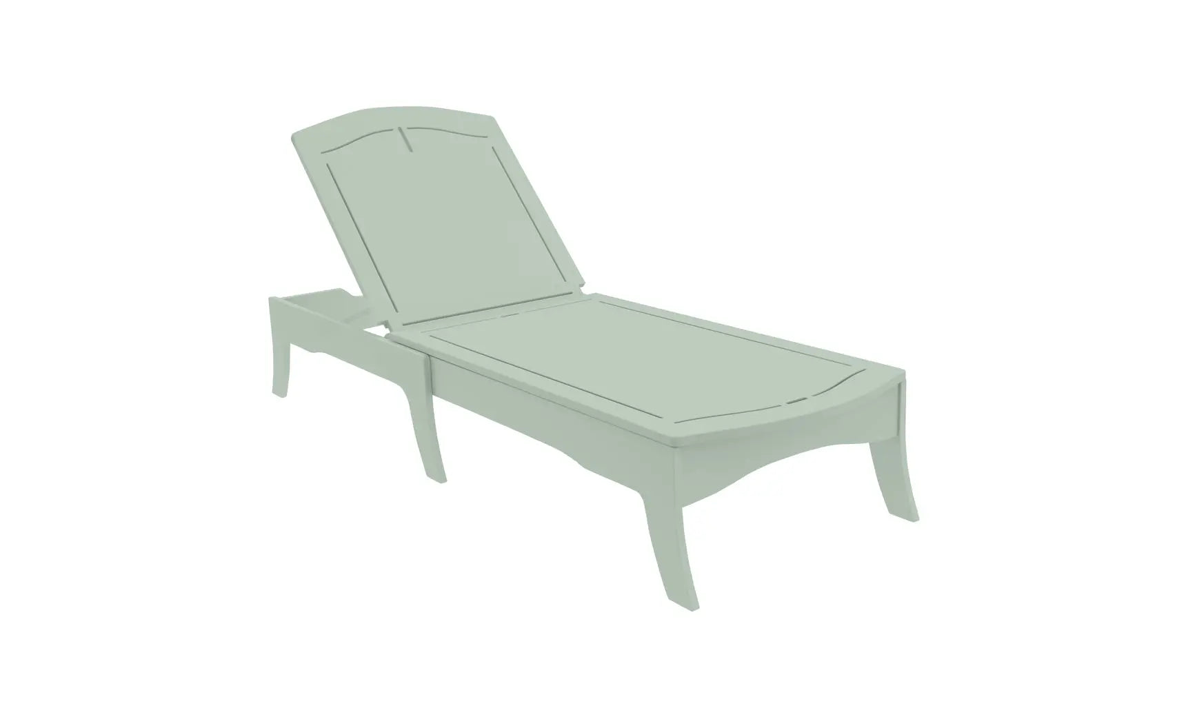 Legacy chaise lounge with brown leather upholstery and wooden frame