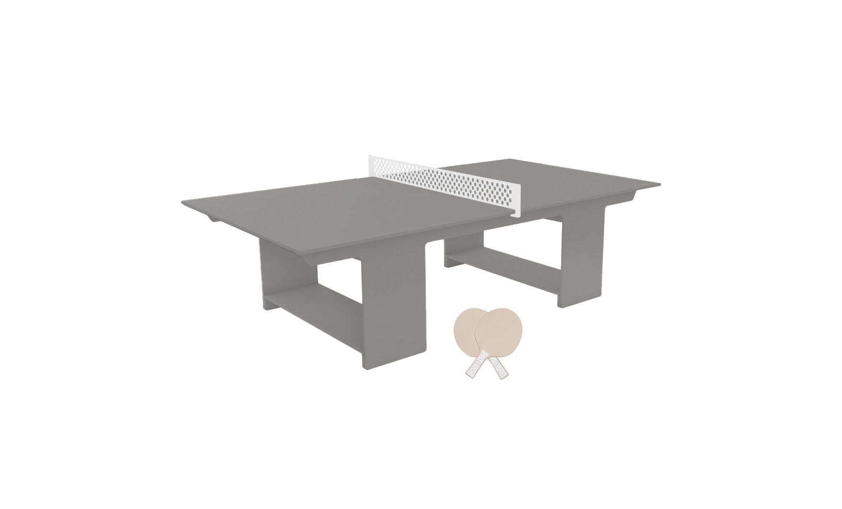 Table tennis set including racket, balls, and net stand in a travel case.