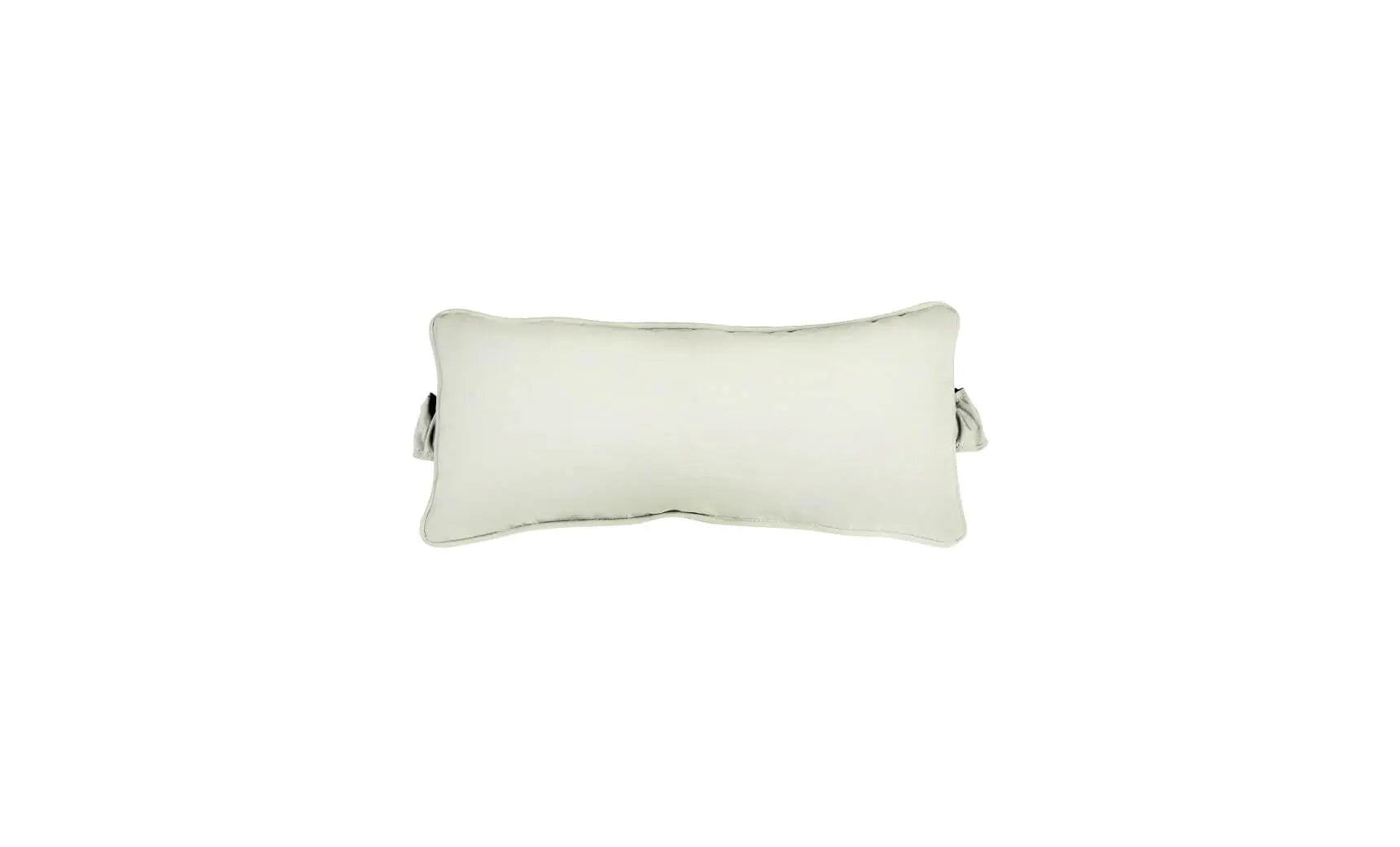 Signature headrest pillow with soft fabric cover and adjustable design for comfortable support during travel.