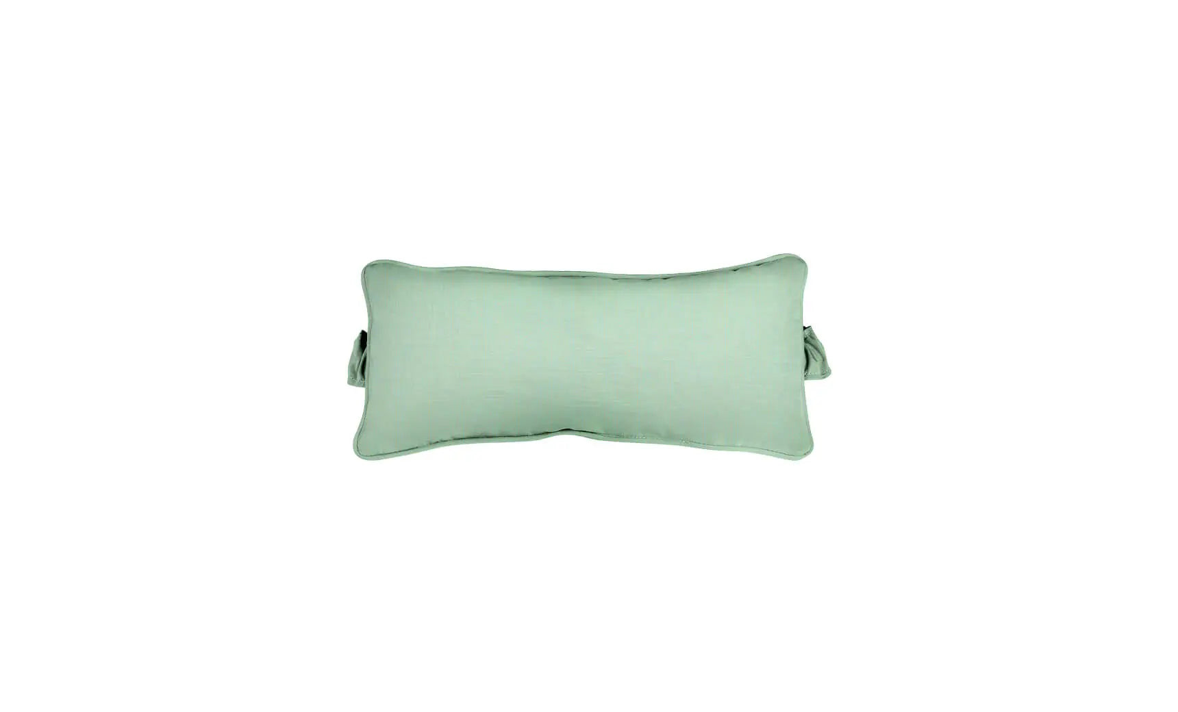 Signature headrest pillow with soft fabric cover and adjustable design for comfortable support during travel.