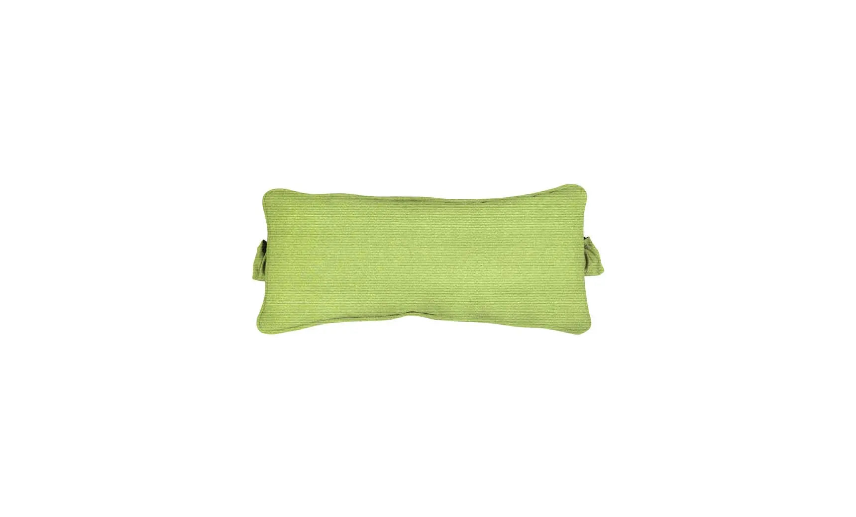 Signature headrest pillow with soft fabric cover and adjustable design for comfortable support during travel.