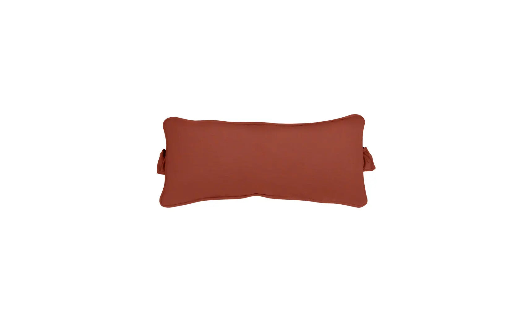 Signature headrest pillow with soft fabric cover and adjustable design for comfortable support during travel.