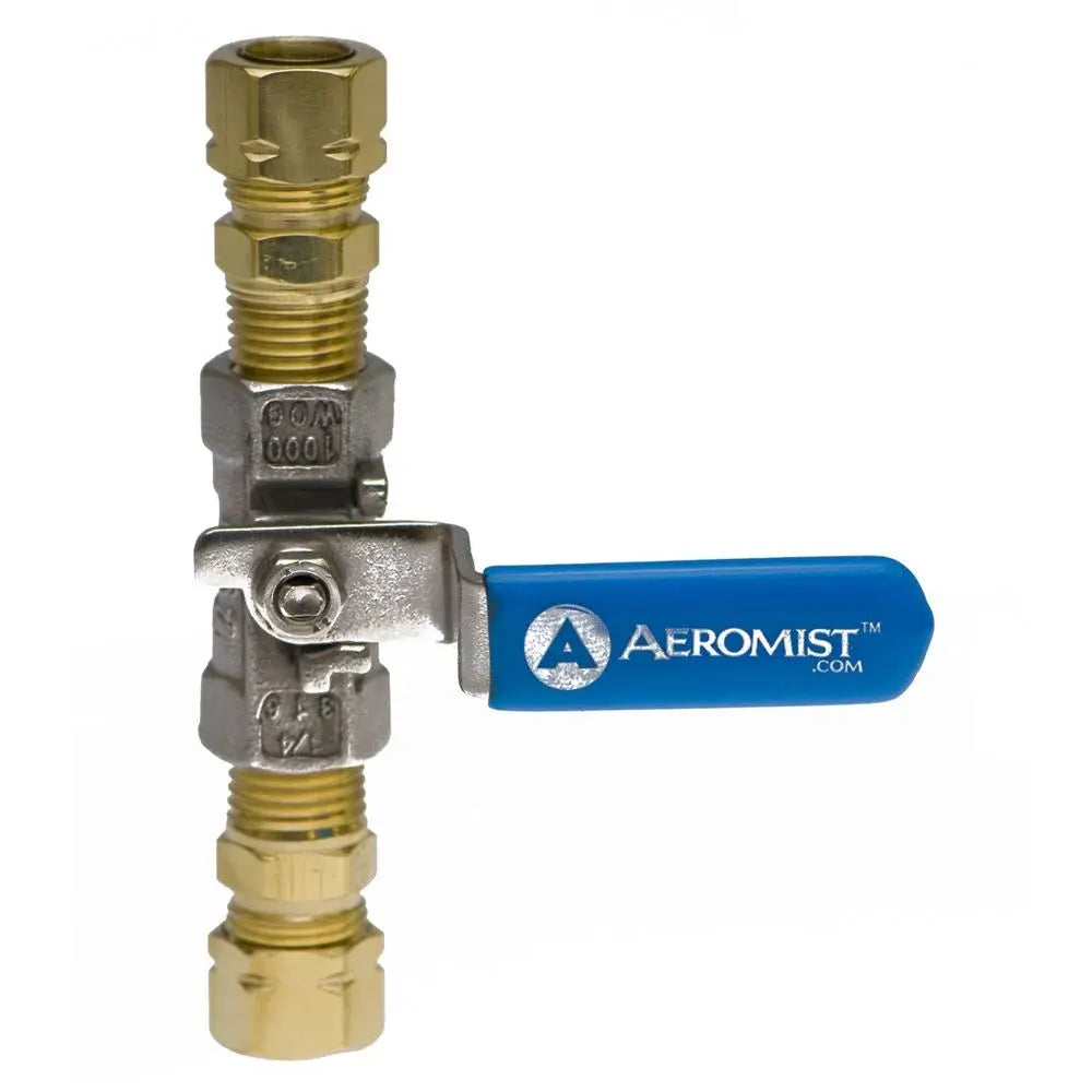 Aeromist Stainless Ball Valve with Brass Compression Fittings | Model: 52474 Aeromist