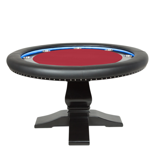 BBO Ginza LED 8 Person Poker Table With Dining Top and LED Lights  2BBO-GINZ