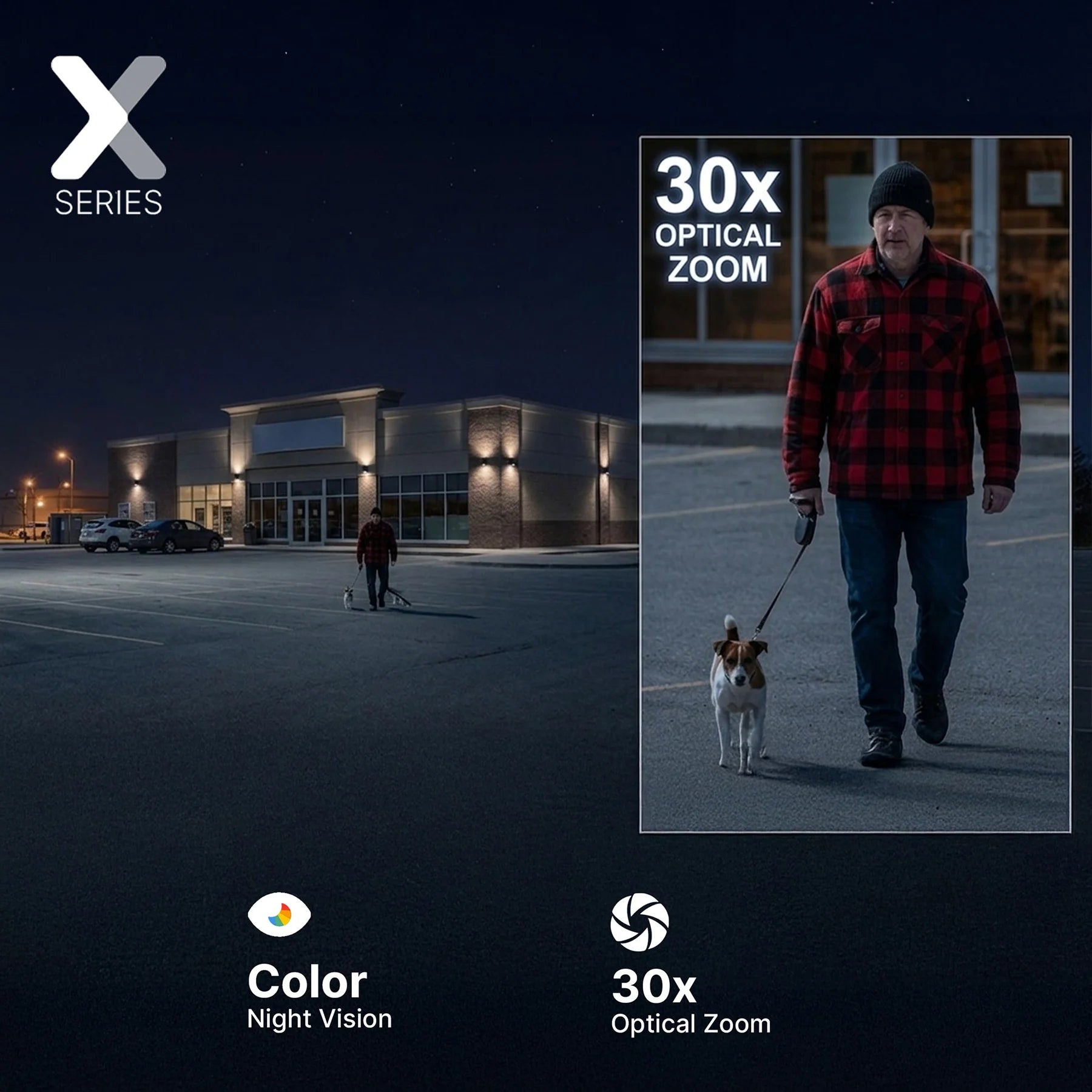 Lorex Connect X Series 4K PTZ PoE Camera, 30× Optical Zoom | CNX01P-DPW-AB1