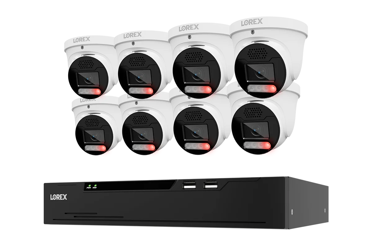 Lorex Connect X Series 4K 8-Channel NVR System with X5 Turret Cameras, 2TB | X Series