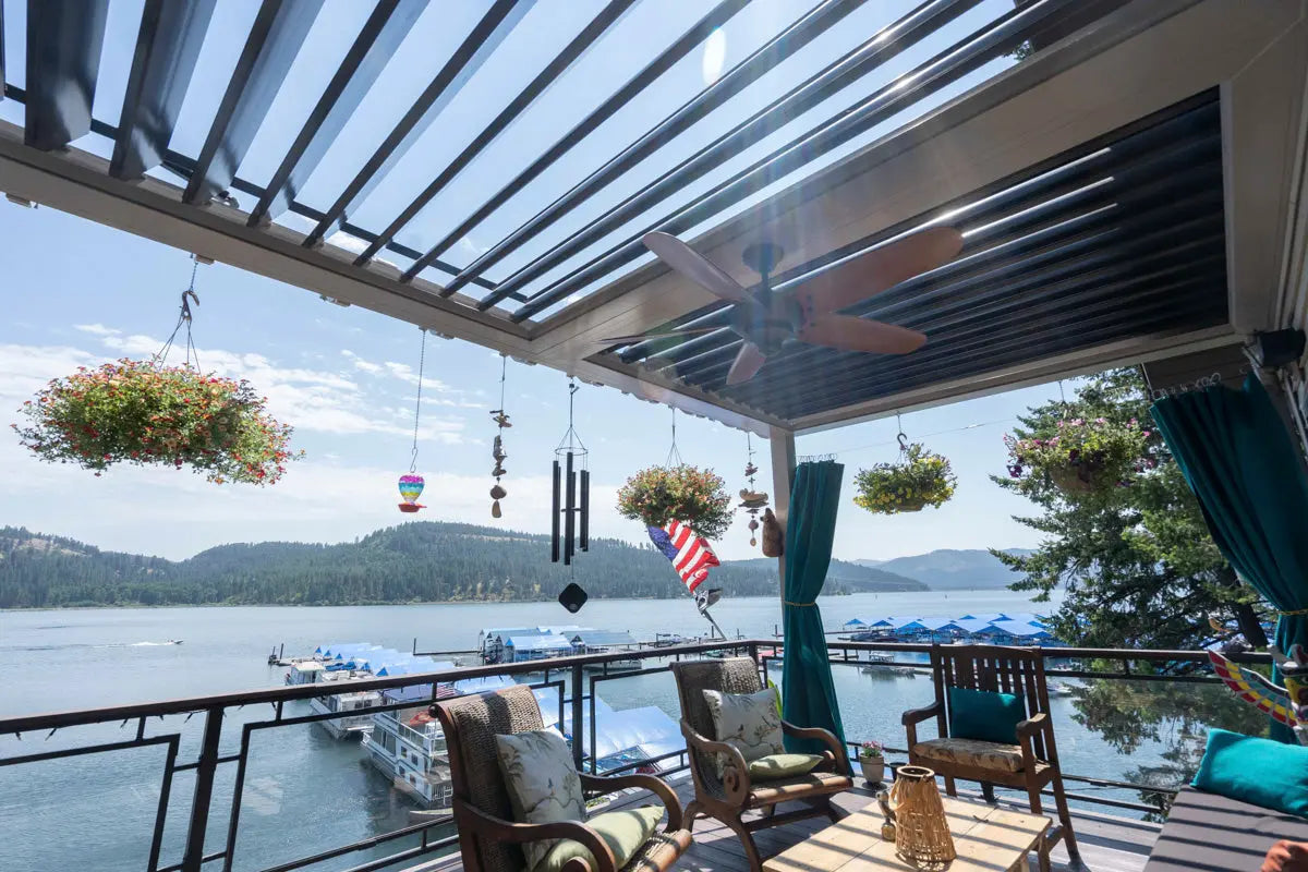 Sundance All Season Pergola – Motorized Louvered Roof System, Aluminum Outdoor Patio Cover Sundance Outdoor Living