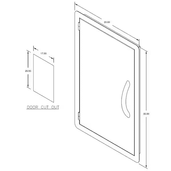 Cal Flame 32-Inch Tall Single Door