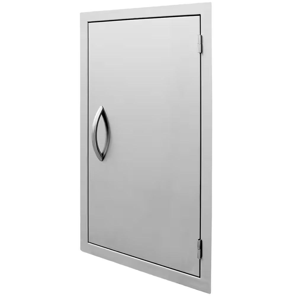 Cal Flame 32-inch tall single door outdoor cabinet in stainless steel