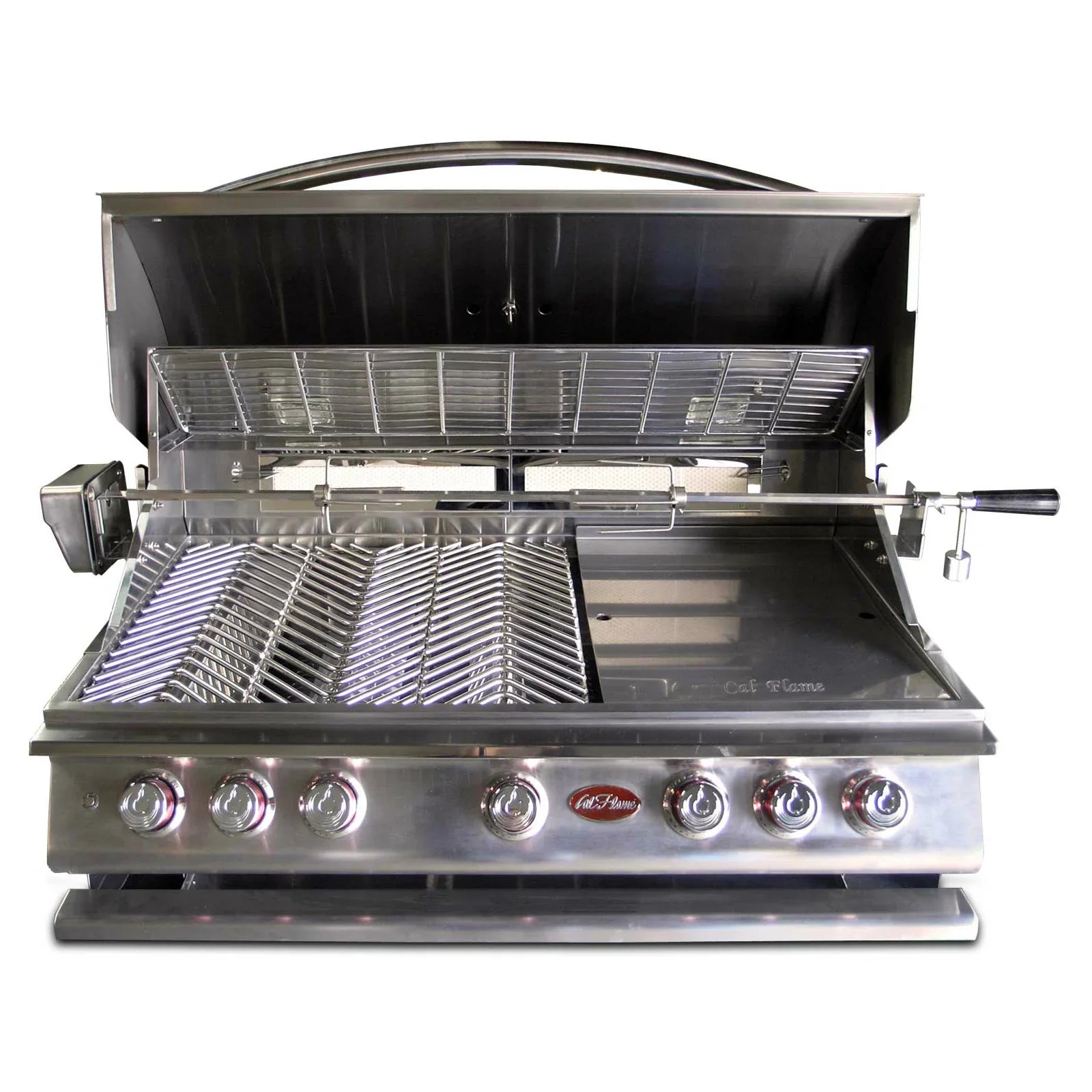 Cal Flame P Series P6 6 Burner Built-In Gas Grill with Lights Rotisserie and Back Burner | Model: BBQ19P06 | AQVINA World