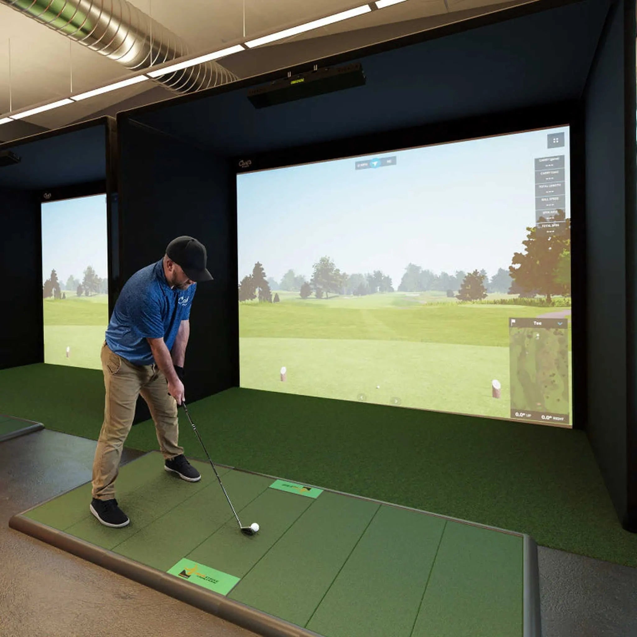 Carl's Place PRO Golf Simulator Enclosure Kit with Premium Impact Screen 10'H × 15.5'W × 10'D | Model: pgec2-pm-10x15-5x10 Carl's Place