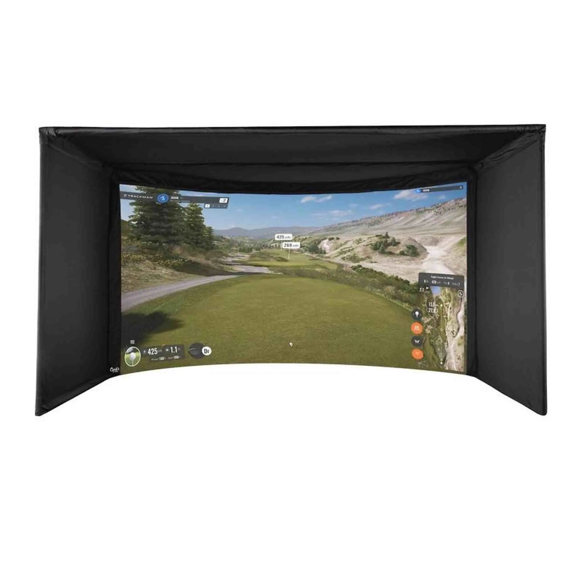 Carl's Place CURVED Golf Simulator Enclosure Kit with Premium Impact Screen 9'H × 14'W × 15'D | Model: cge-9x14x15 Carl's Place