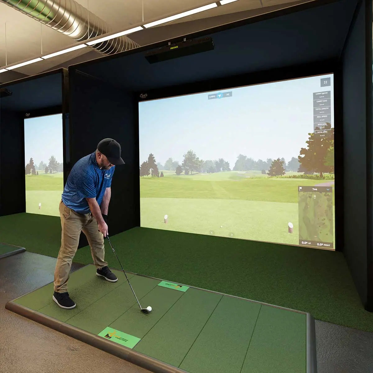 Carl's Place Complete Pro Golf Simulator Enclosure Kit with Impact Screen