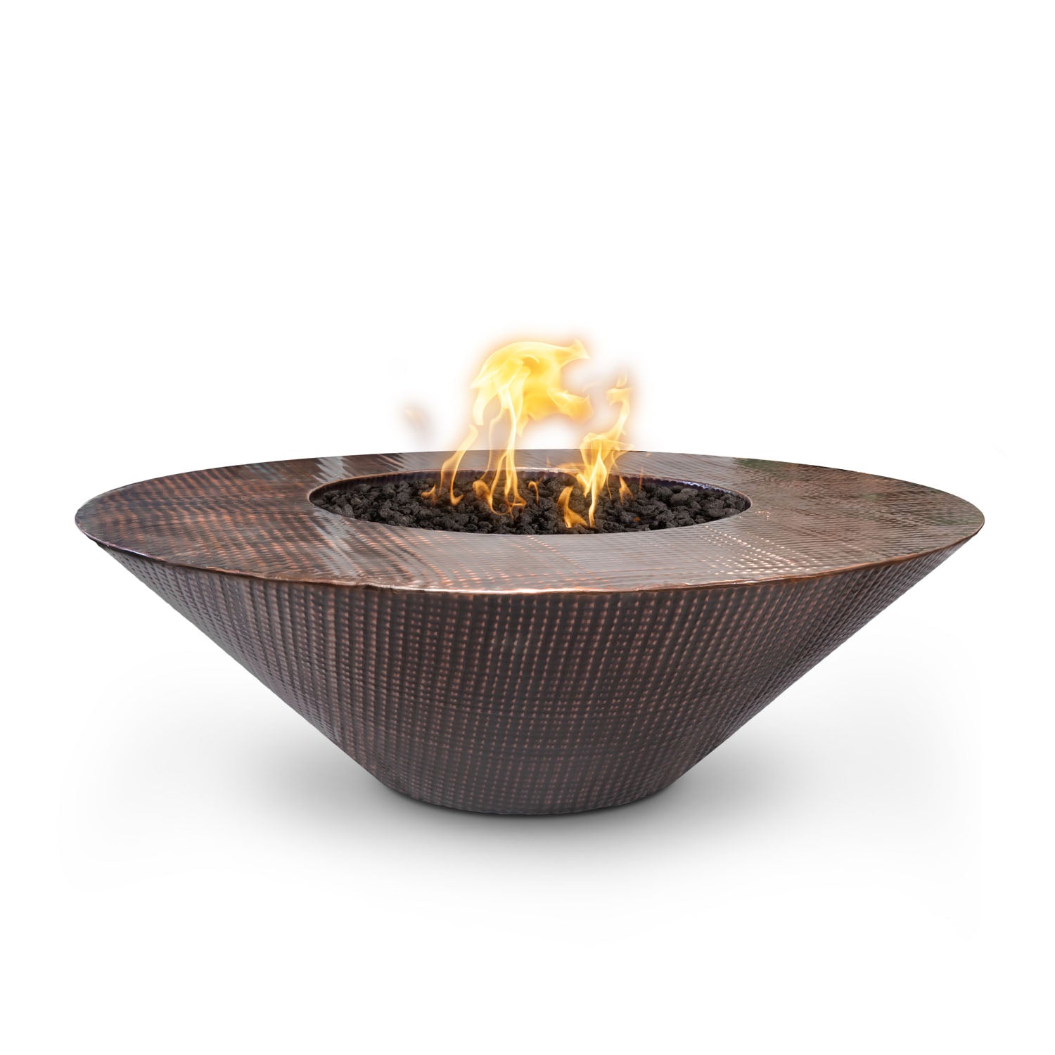 The Outdoor Plus Cazo Fire Pit Wide Ledge - Hammered Copper