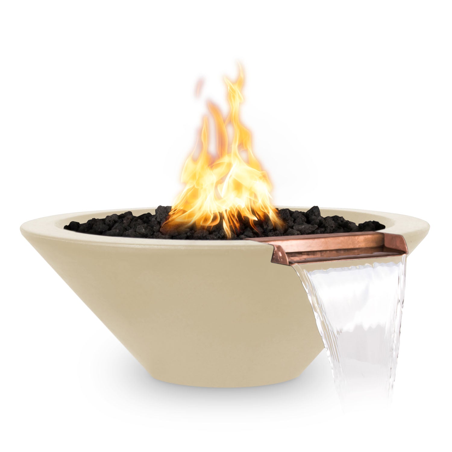 The Outdoor Plus Cazo Fire & Water Bowl - GFRC Concrete - 24"