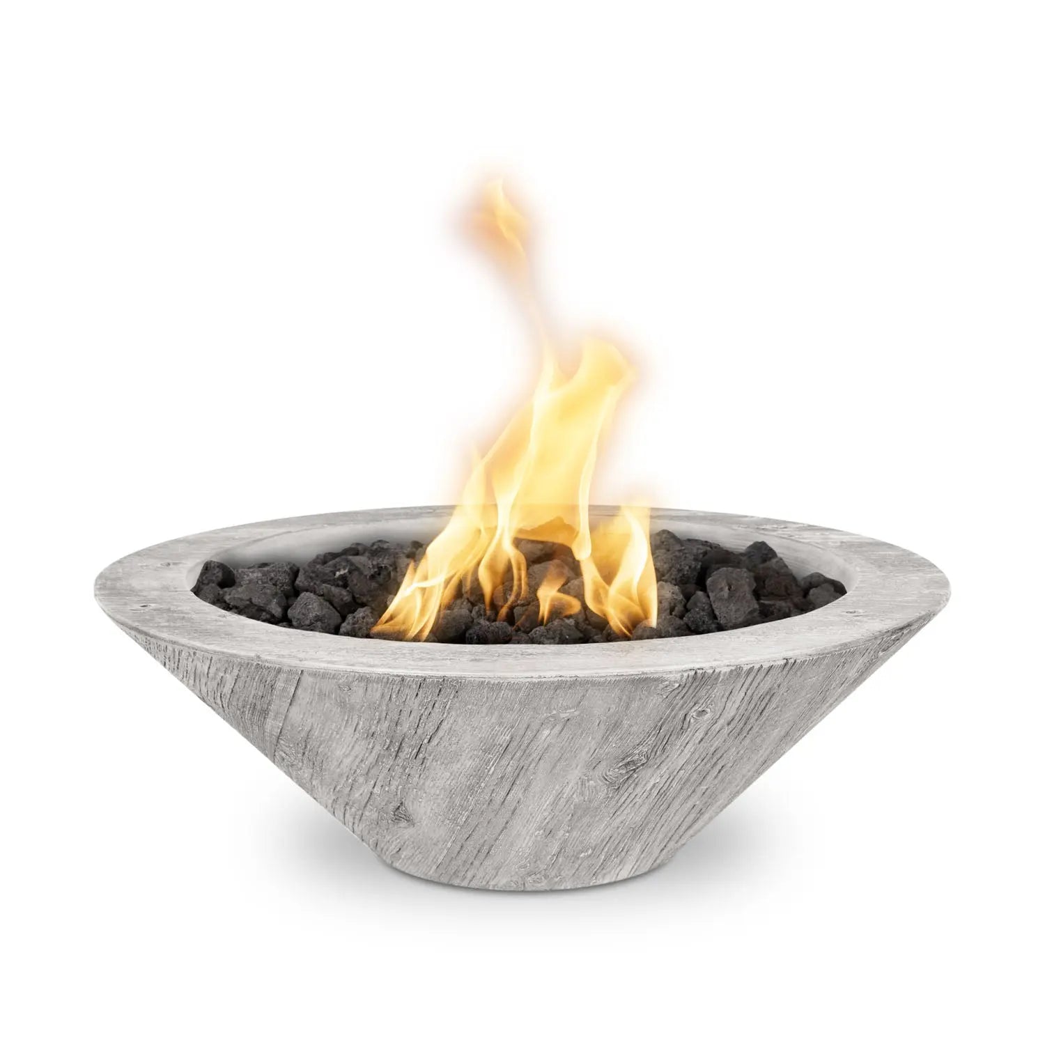 The Outdoor Plus Cazo Fire Bowl - GFRC Wood Grain - 24" - Aqvina LLC
