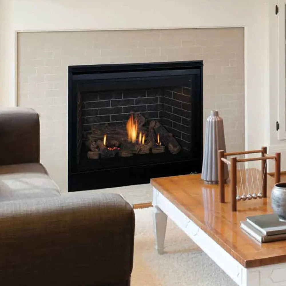Superior 45-Inch DRT3545 Traditional Electronic Ignition Direct Vent Gas Fireplace with Remote and Charred Oak Log Set